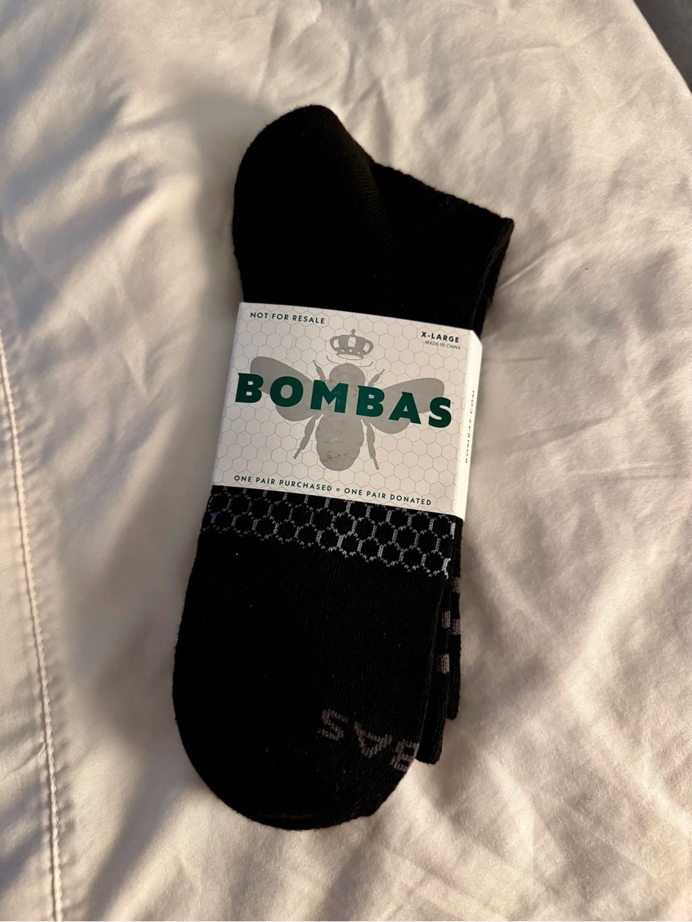 Bombas Black Ankle Athletic Socks - X-Large